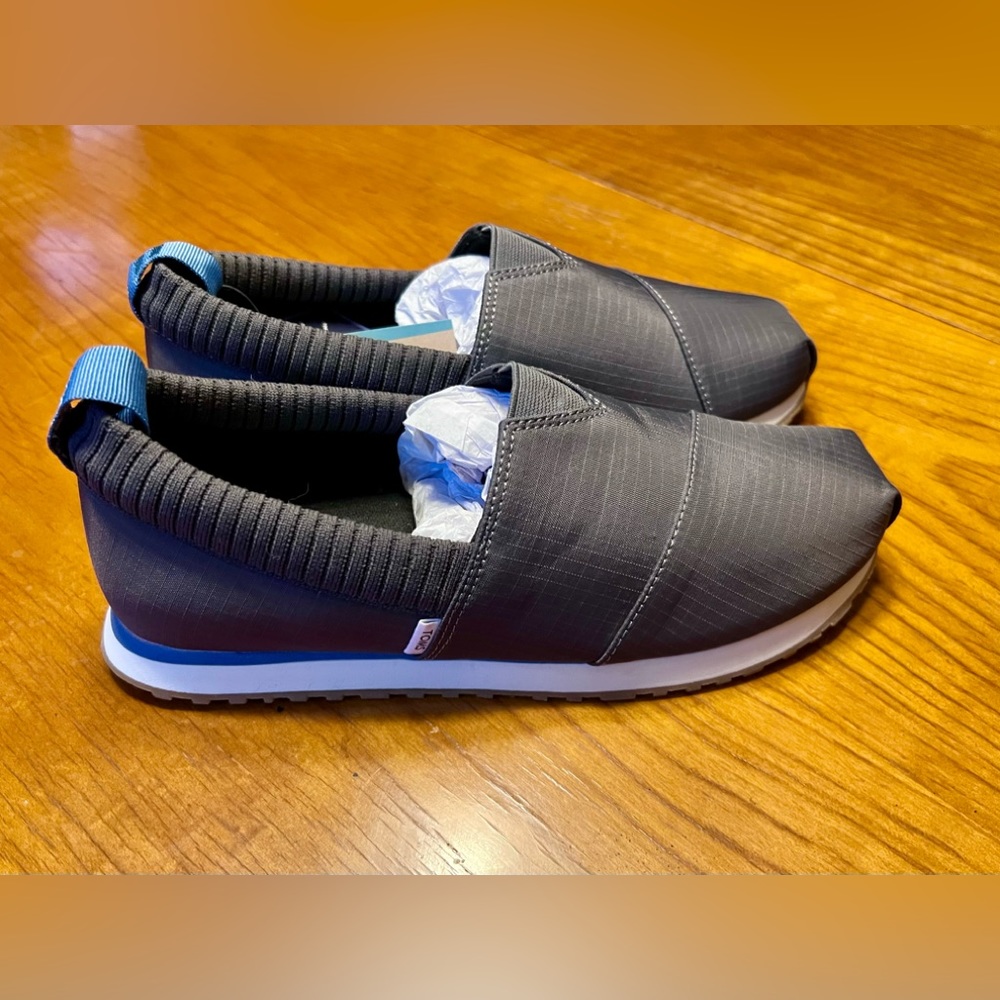 Toms Alpargata Resident Pavement Gray Canvas Loafers Slip On Shoes  Men’s 7